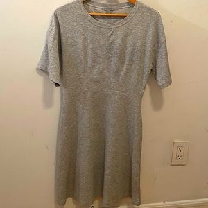 Gray A-line Jersey Dress